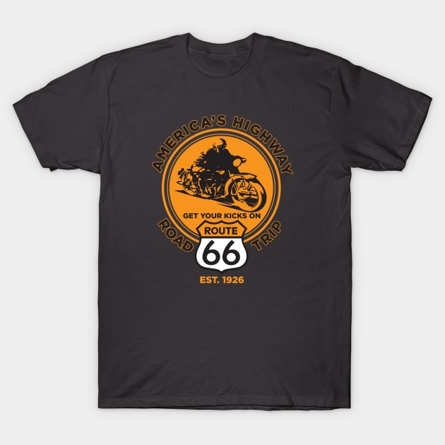 Route 66 Road Trip T-Shirt by DavidLoblaw